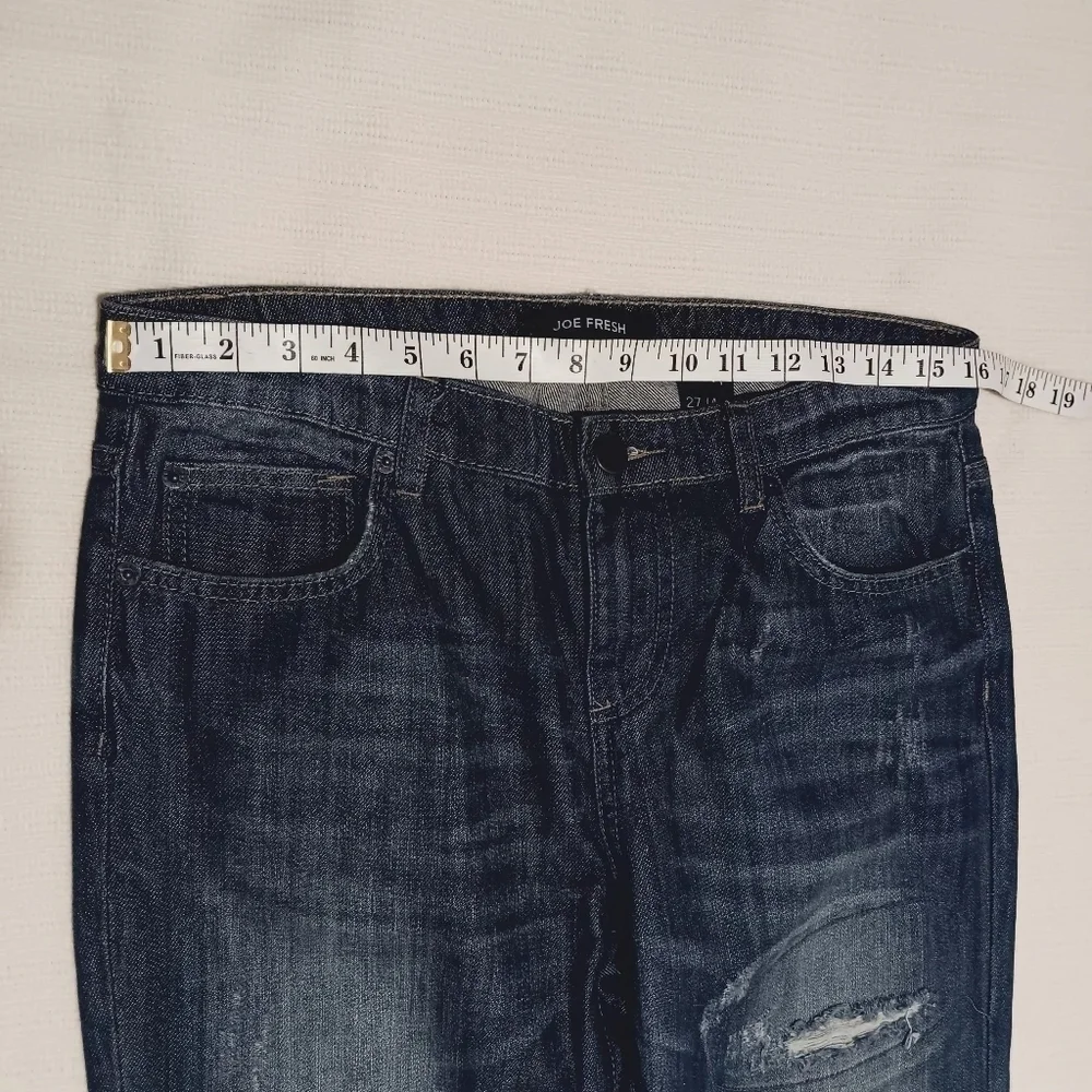 EUC Joe Fresh Distressed Boyfriend Jeans Size 27